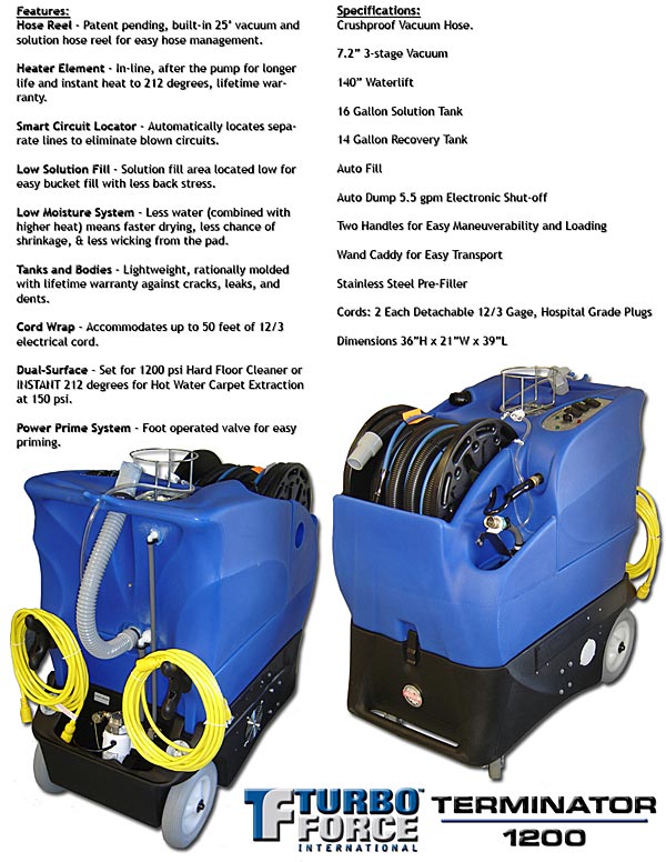 Introducing The Terminator 1200 - Carpet and Floor Cleaning Industry ...