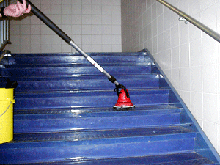 MotorScrubber Cleaning Stairs