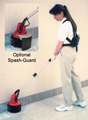 MotorScrubber, Medium Duty, Stair & Baseboard Brush Attachment, Red