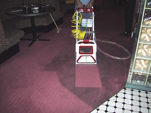 Steamin Demon Cleaning Greasy Restaurant Carpet