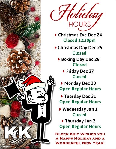 Holiday Hours